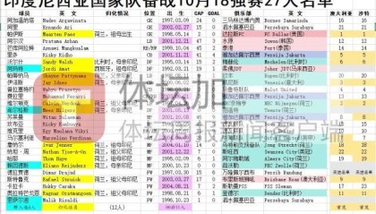 乐鱼体育官方网站-​印尼队公布27人大名单：12归化助阵 目标小组前四